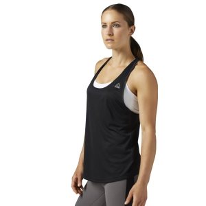 Reebok Performance Mesh Muskelshirt Damen - Schwarz - DE 093-EFA